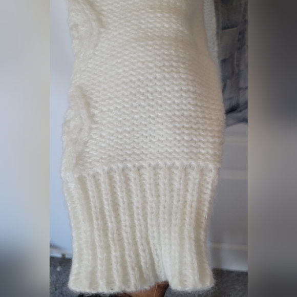 BIBI Washed Checker Denim Sweater Hooded Jacket. Sz L NWT - Picture 7 of 10